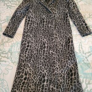 H&M Faux leopard trench coat